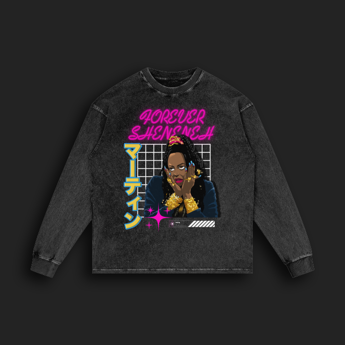 'Forever Sheneneh' (Snow Washed Long Sleeve Tee)