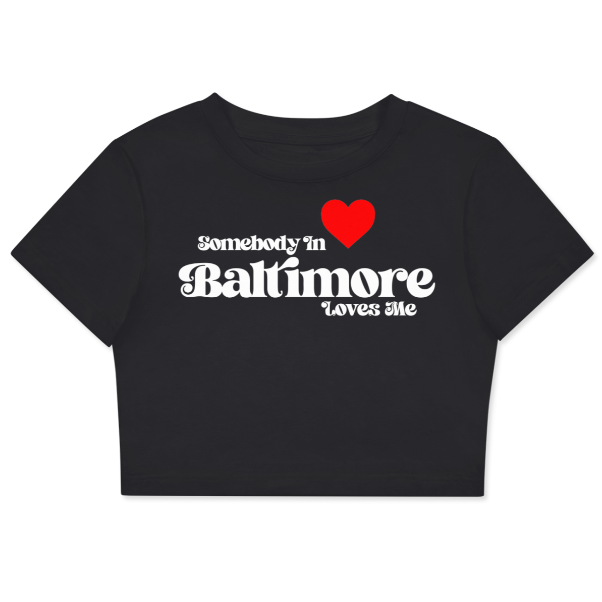 'Somebody Loves Me' Cropped Tees