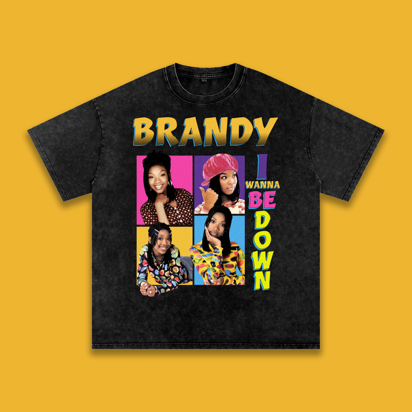 'Wanna B Down' Snow Wash Tee