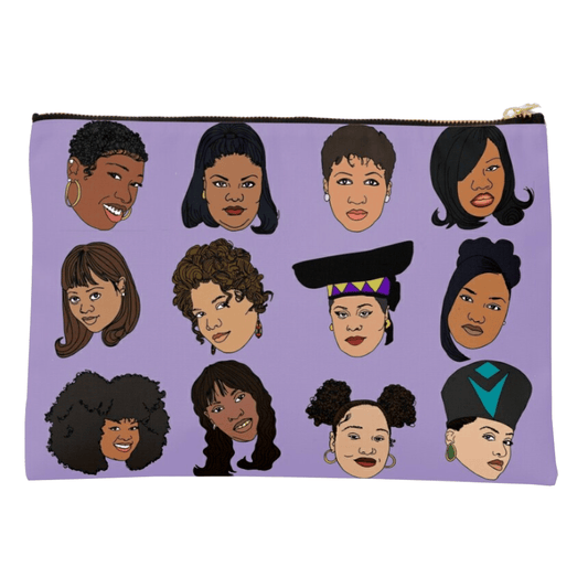 THE ICONS Canvas Clutch (Purple)