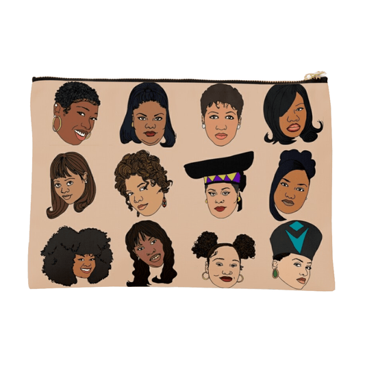 THE ICONS Canvas Clutch (Cream)
