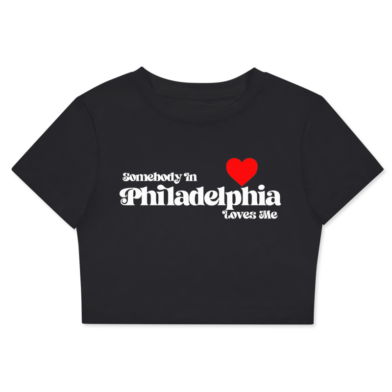 'Somebody Loves Me' Cropped Tees