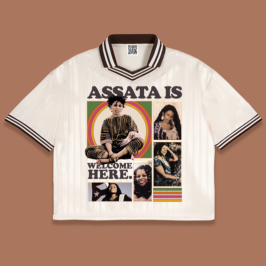 Assata Is Welcome Here (Polo Collared Shirt)