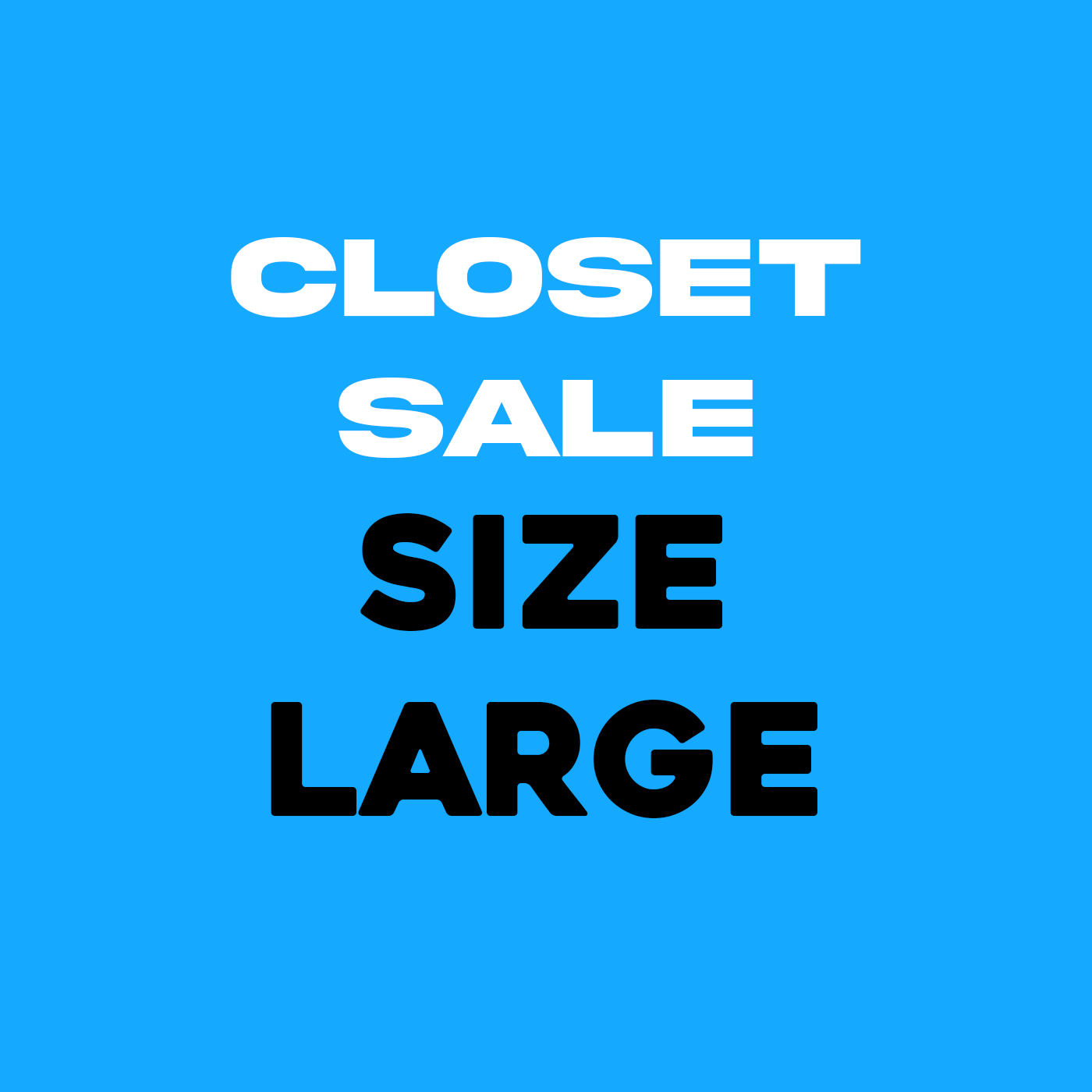 SIZE LARGE CLEARANCE