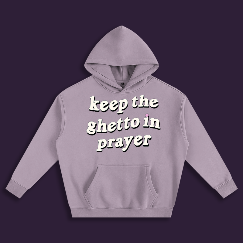 'Let Us Bow Our Heads' Oversized Fleece Hoodie
