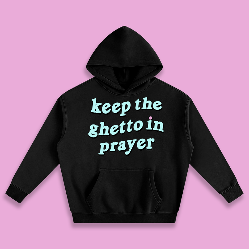 'Let Us Bow Our Heads' Oversized Fleece Hoodie