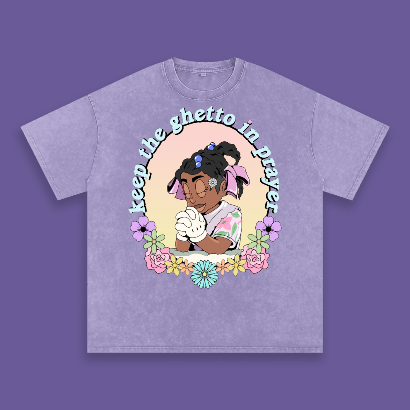 'Let Us Bow Our Heads' Snow Wash Tee