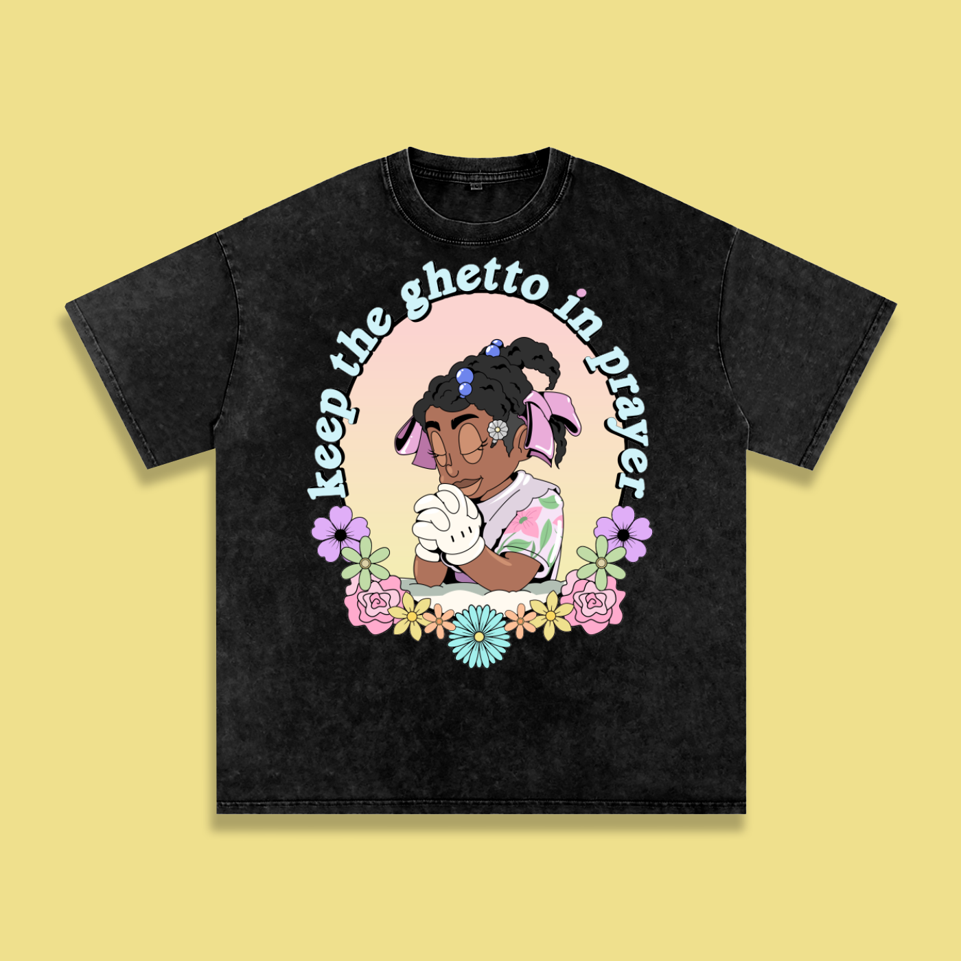 'Let Us Bow Our Heads' Snow Wash Tee