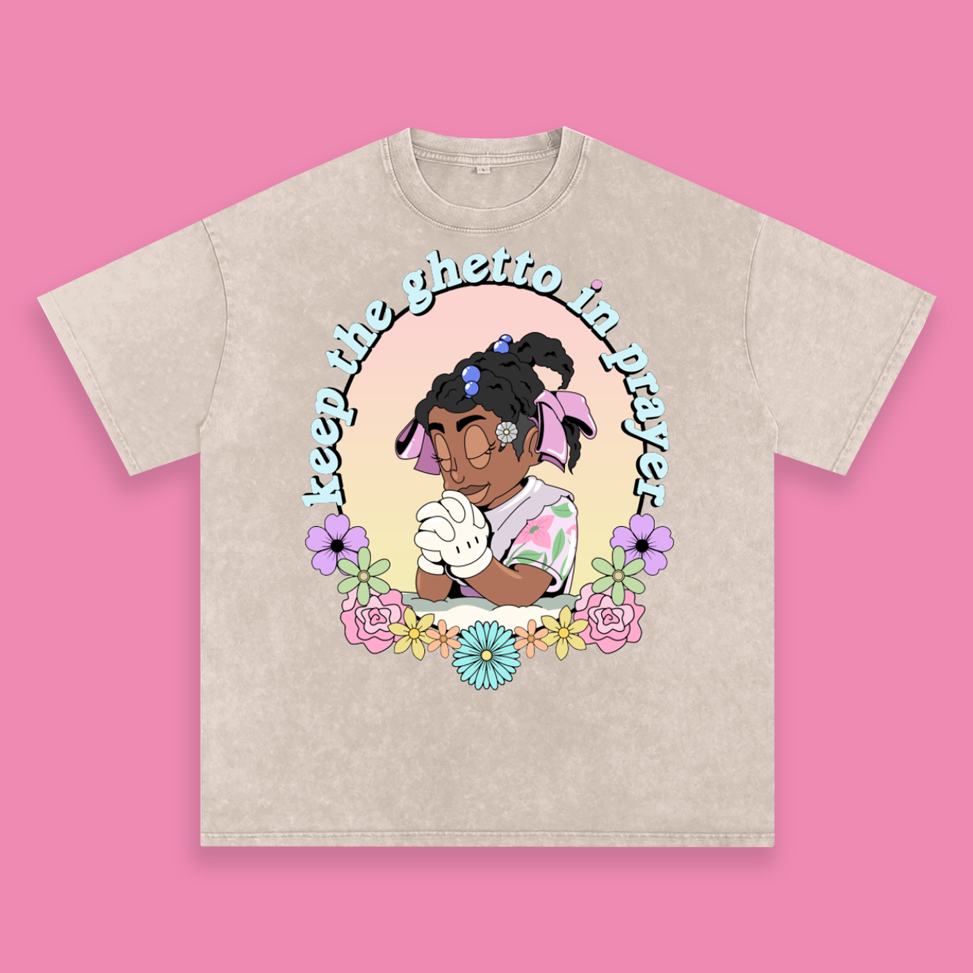 'Let Us Bow Our Heads' Snow Wash Tee