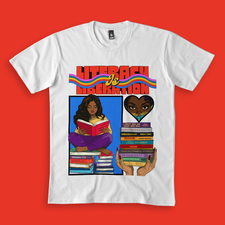 'Literacy Is Liberation' Tees