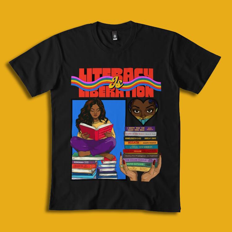 'Literacy Is Liberation' Tees