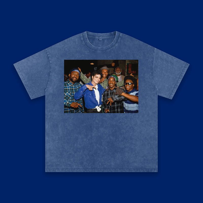 'The Blue Gangsta' Snow Wash Tee