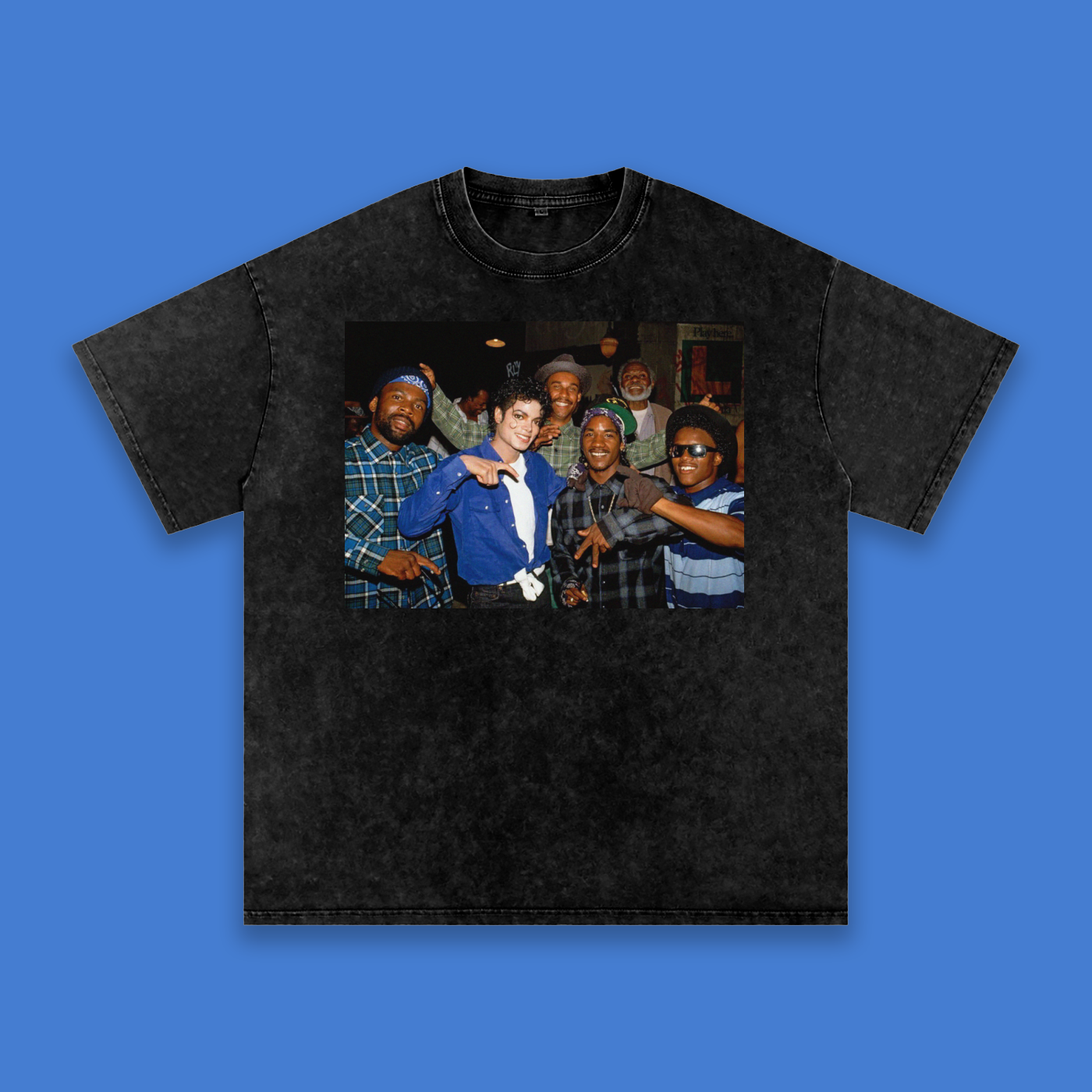 'The Blue Gangsta' Snow Wash Tee