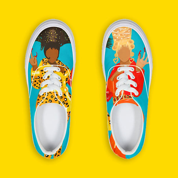 Boo Yow Boo Yow! Lace Up Sneakers – KashmirVIII